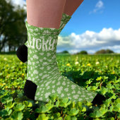 Lucky Shamrock Green gepersonaliseerde vader Sokke Sokken