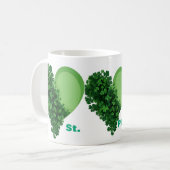 Lucky Shamrock Heart Mug | Fête de la Saint-Patric (Devant gauche)