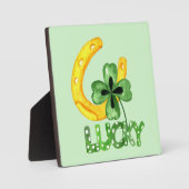 Lucky Shamrock & Hoefijzer Fotoplaat (Voorkant)