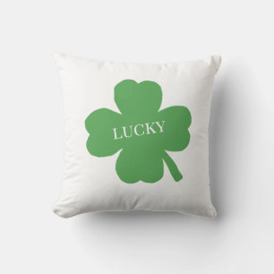 Lucky Shamrock Irish Green Painting Kussen