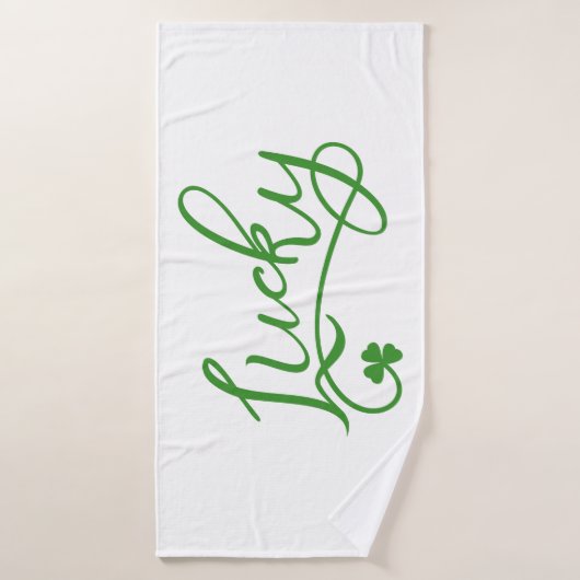 Lucky Shamrock Jour de la Saint Patrick (Serviette de bain)