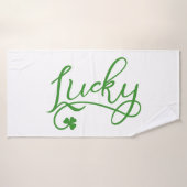 Lucky Shamrock Jour de la Saint Patrick (Serviette de bain)