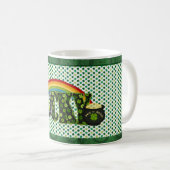 Lucky Shamrock Jour de la Saint Patrick café Mug (Devant droit)