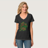 Lucky Shamrock Leopard Print St Patricks Day Irish T-shirt (Voorkant volledig)