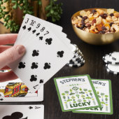 Lucky Shamrock naam gepersonaliseerd Pokerkaarten (Insitu)