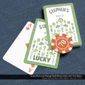 Lucky Shamrock naam gepersonaliseerd Pokerkaarten