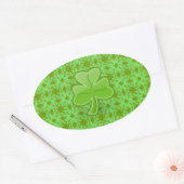 Lucky Shamrock Ovale Sticker (Envelop)