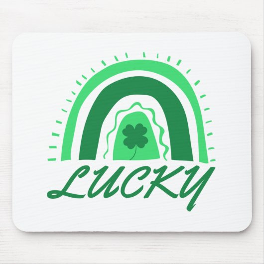 Lucky Shamrock Rainbow Muismat (Voorkant)