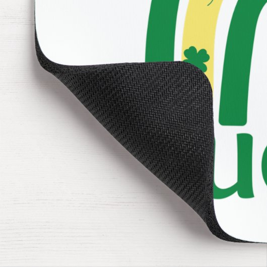 Lucky Shamrock Rainbow St Patricks Muismat (Hoek)