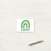 Lucky Shamrock Rainbow St Patricks Post-it® Notes (Op bureau)