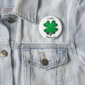 Lucky Shamrock Saint Patrick's Day Button (In situ)