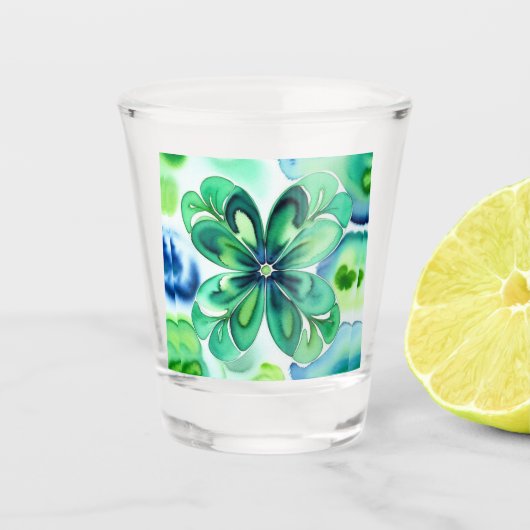 Lucky Shamrock Shot Glas (Voorkant)