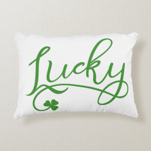 Lucky Shamrock St Patricks Day Accent Kussen
