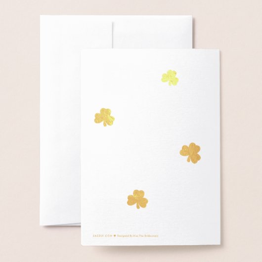 Lucky Shamrock St. Patrick's Day Echte Folie Kaart (Met envelop)