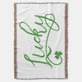 Lucky Shamrock St Patricks Day Irish Deken (Voorkant Verticaal)