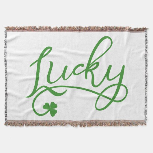 Lucky Shamrock St Patricks Day Irish Deken (Voorkant)