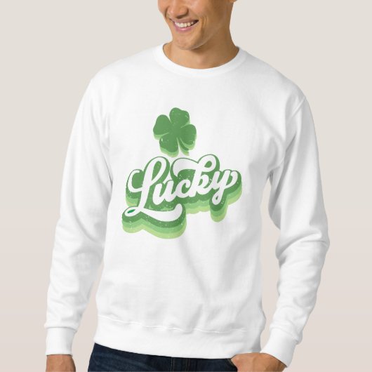 Lucky Shamrock St Patrick's Day Irish Trui (Voorkant)