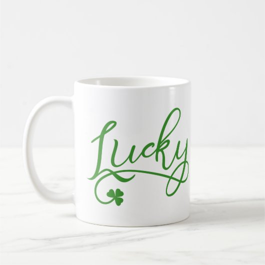 Lucky Shamrock St Patricks Day Koffiemok (Links)