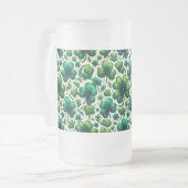 Lucky Shamrock St. Patrick's Day-koffiemok Matglas Bierpul (Voorkant links)