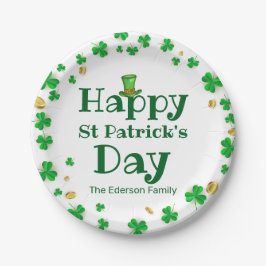 Lucky Shamrock St. Patrick's Day Papieren Borden Papieren Bordje