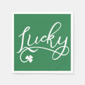 Lucky Shamrock St Patricks Day Party Servetten (Voorkant)