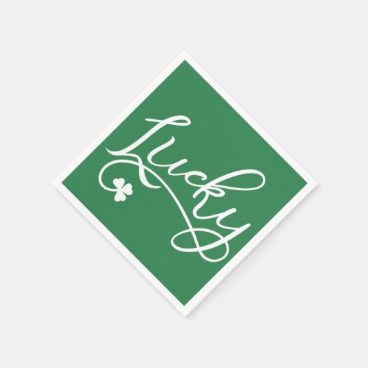 Lucky Shamrock St Patricks Day Party Servetten (Hoek)