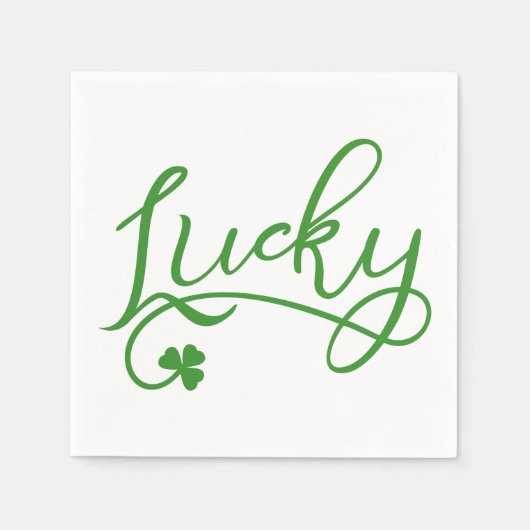 Lucky Shamrock St Patricks Day Party Servetten (Voorkant)