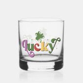 Lucky Shamrock St. Patrick's Day Whisky Glas (Voorkant)