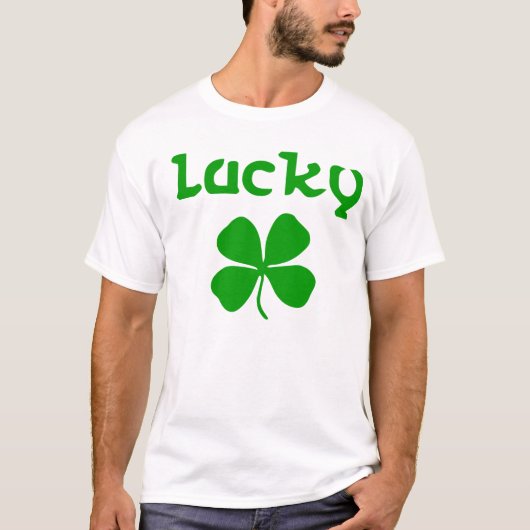 LUCKY shamrock T-shirt (Voorkant)