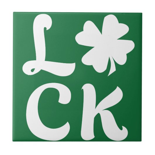 Lucky Shamrock Tegeltje (Voorkant)