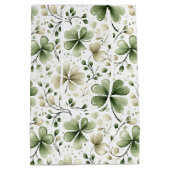 Lucky Shamrocks Clovers St. Patrick’s Day Medium Cadeauzakje (Achterkant)