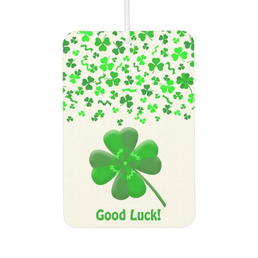 Lucky Shamrocks Confetti Pattern Personalized Luchtverfrisser (Voorkant)