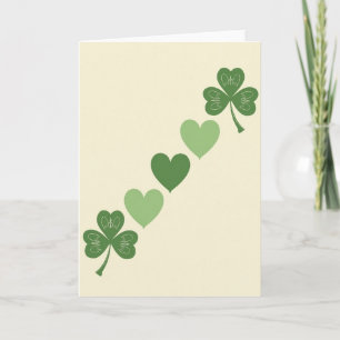 Lucky Shamrocks Hartjes Groene Kaart