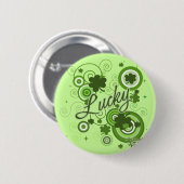 Lucky Shamrocks Ronde Button 5,7 Cm (Voorkant /achterkant)