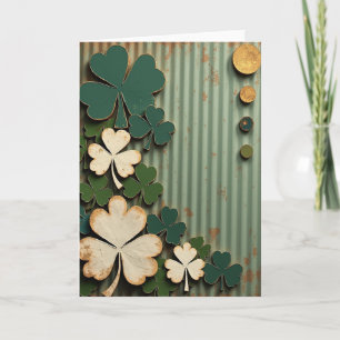 Lucky Shamrocks Vintage Stijl Kaart