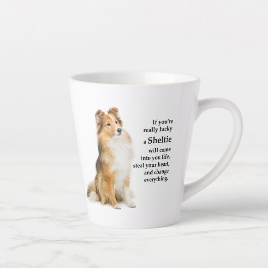 Lucky Sheltie Latte Mok (Rechts)