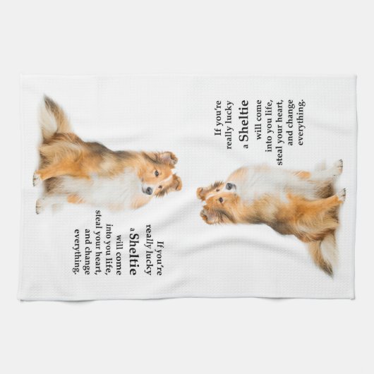 Lucky Sheltie Theedoek (Horizontaal)