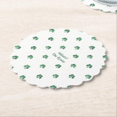 Lucky Shot Painterly Clover Saint Patrick's Day Kartonnen Onderzetters (Gekanteld)