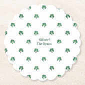 Lucky Shot Painterly Clover Saint Patrick's Day Kartonnen Onderzetters (Voorkant)