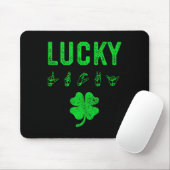 LUCKY Sign Language Deaf Awareness St Patricks Day Muismat (Met muis)