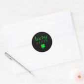 LUCKY Sign Language Deaf Awareness St Patricks Day Ronde Sticker (Envelop)