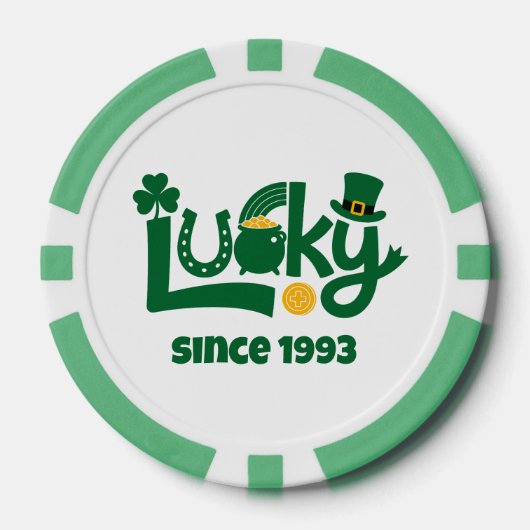 Lucky since Year Poker Chips (Voorkant)