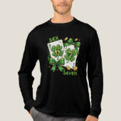 Lucky Six Seven Playing Cards, St Patricks Day Tri-Blend Shirt (Voorkant volledig)