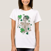 Lucky Skeleton, ST Patrick Day, Pat T-shirt (Voorkant)