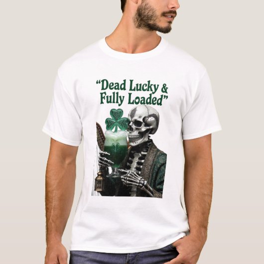 Lucky Skeleton Stout T-Shirt | Dead Lucky  (Devant)