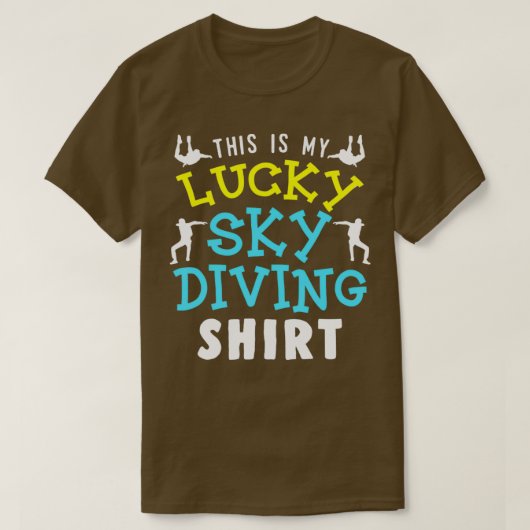 Lucky Skydiving Shirt Funny Parachute (Design voorkant)