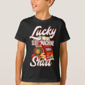 Lucky Slot Machine Casino Las Vegas Gambling T-shirt (Voorkant)