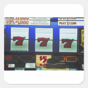 Lucky Slot Machine Winner Vierkante Sticker