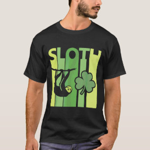 Lucky Sloth St Patrick S Day Retro S T-shirt