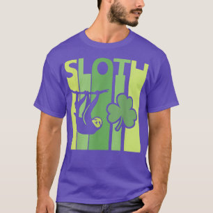 Lucky Sloth St Patrick's Day Irish  Retro S T-shirt